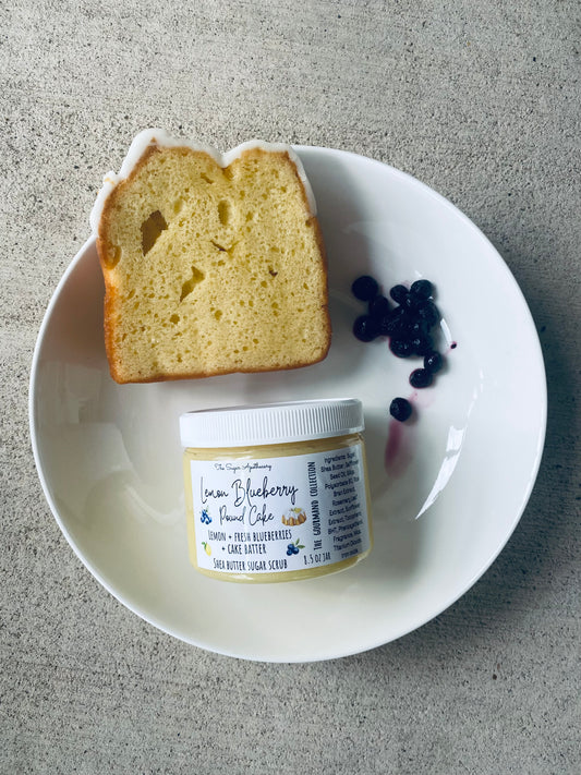 Lemon Blueberry Pound Cake Shea butter sugar scrub